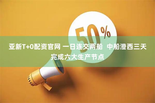 亚新T+0配资官网 一日连交两船  中船澄西三天完成六大生产节点
